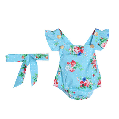 

Newborn Infant Baby Girl Floral Bodysuit Romper Jumpsuit Clothes Outfits