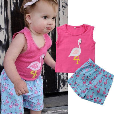 

Toddelr Baby Girl Moltres T-shirt Top TeeShorts Pants Kid Summer Clothes Set
