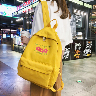 

Schoolbag female Korean version of ulzzang high school students in junior high school inswind backpack ancient sense Canvas Should