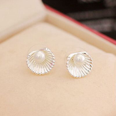 

Fashion Rainbow Earrings Gifts Ear Personality Pierced Ear Stud Women Earring Pearl Shell Pearl No Stud Korean Item Jewelry Shell