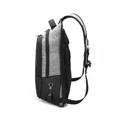 

Anti-Theft Smart Travel Backpack with USB Charging Port & Headphone Hole Business Rucksack College Student Casual Daypack for Men