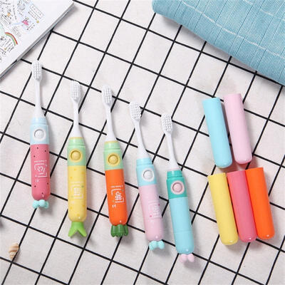 

Portable Mini Cute Electric Toothbrush Waterproof Dry Battery Powered Soft Bristle Tooth Brush Set Random Color