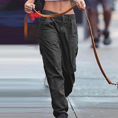 

Womens Trousers Loose Sweatpants Casual Pure Color Sports Long Pants Overalls