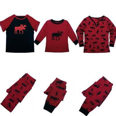 

Women Christmas Family Look Pajama Set Reindeer Printed Sleepwear Nightwear Family Matching Outfit Father Mother Kid T-Shirt Pants