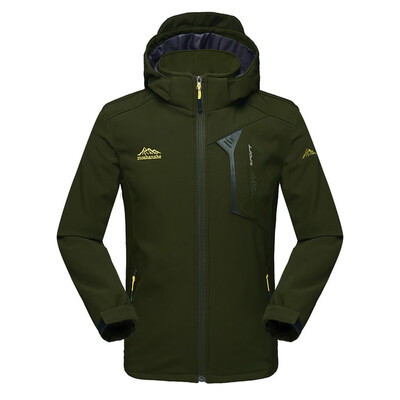 

Men Waterproof Hooded Jackets Winter Warmer Breathable Skiing Cycling Outwear