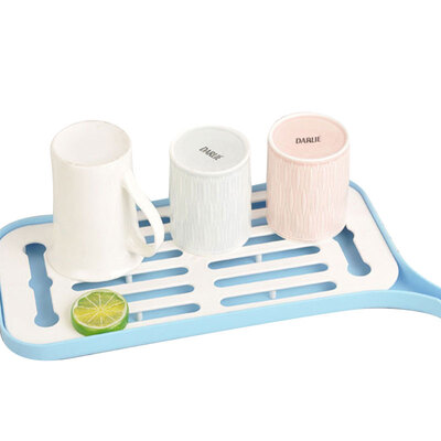 

Practical And Convenient Drainage Rack Multi-Function Kitchen Dishes Double Layer Drainage Tray Fruit Storage Water Drain Shelf