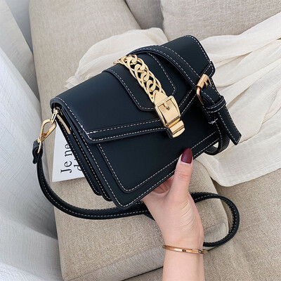 

Summer bag handbag 2019 new Korean version of the tide fashion wild shoulder Messenger bag female simple contrast color small square bag