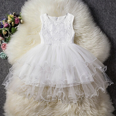 

Children Kids Girl Sleeveless Dance Party Princess Gauze Tutu Floral Dress