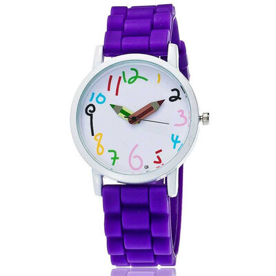 

New Geneva pencil pointer silicone men&women watch casual cute fresh student watch