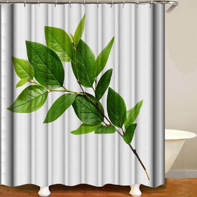

Shower Curtain Flowers Trees Print Blackout Curtains Waterproof Mildew-proof Bathroom Curtain 71"x71"