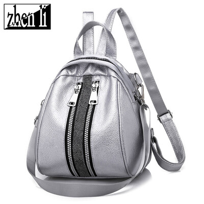 

New PU leather womens backpack popular womens backpack Japanese style womens bag