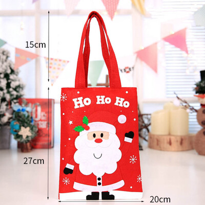 

Tailored Christmas Red Cartoon Old Man Snowman Candy Tote Child Gift Bag
