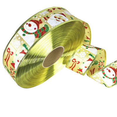 

Gobestart 10m Long Santa Snowman Christmas Ribbon Christmas Tree Garland Decoration