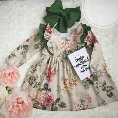 

2PCS Cute Toddler Baby Girls Dress Princess Party Pageant Dresses Kids Clothes