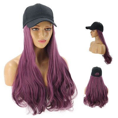 

Gobestart Long curls Wig Cap Long Hair Baseball Cap Ball Caps Casual Hat With Wig