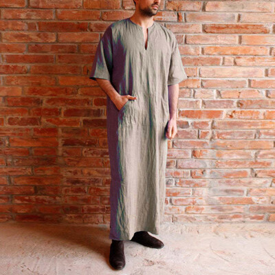 

Men Jubba Daffah Robe Thobe Kaftan Abaya Muslim Arab Islamic Traditional Ethnic
