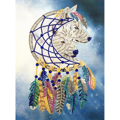 

5D DIY Special Shaped Diamond Painting Wolf Cross Stitch Mosaic Craft Kits