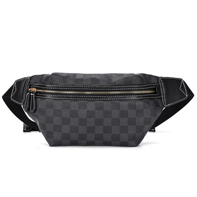 

Plaid chest bag pockets fashion mens bag Joker slung chest bag mens&womens street shoulder bag