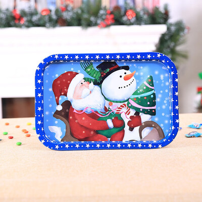 

Tailored Christmas dress up ornaments Santa Claus six-color wrought iron plate Christmas