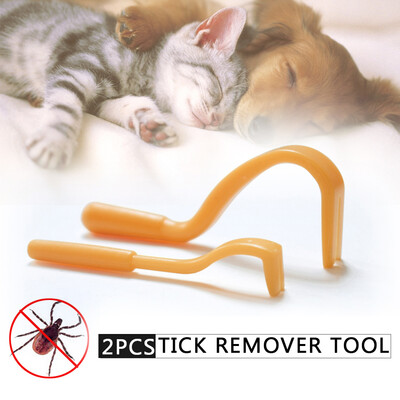 

2pcs Hook Tick Remover Tool for Pet Dogs Cats Two Sizes Small&Large
