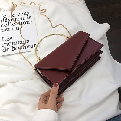 

New texture bag female 2019 new Korean fashion handbag shoulder slung chain wild ins small square bag