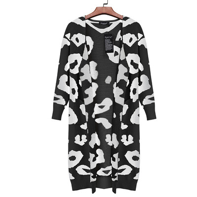 

Women Long Cardigan Coat Long Sleeve Knitwear Casual Loose Print Pockets Outwear