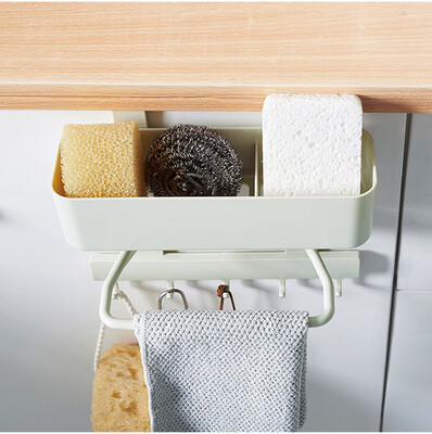 

Toponeto Wall Mounted Kitchen Bathroom Storage Rack Shelf Hooks Hanger Draining Holder