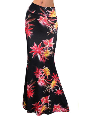 

2019 Womens Tube Full Slong Kirts Bodycon Maxi Floral Wrap Boho High Waist Pencil Maxi Dress