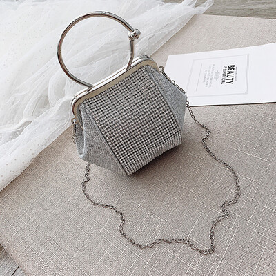 

Summer new bag handbag 2019 new fashion wild diamond bag handbag chain shoulder slung shell bag