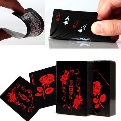 

Black Plastic PVC Poker Magic Playing Cards High Quality Waterproof Table Game