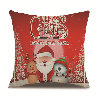 

18X18&quot Christmas Pillow Case Sofa Car Throw Cushion Covers Christmas Pillowcase Home Sofa Decor