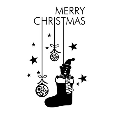 

Tailored Happy New Year Merry Christmas Wall Sticker Home Shop Windows Decals Decor