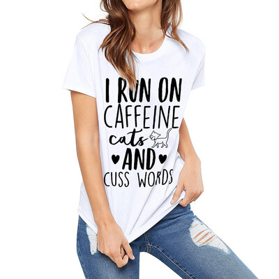 

Starmoon Womens Short Sleeve Casual Comfort Letter Print Tops T-shirt Loose Blouse