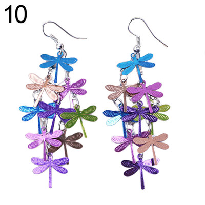 

Fashion Women Party Jewelry Decor Elegant Dragonfly Hollow Dangle Hook Earrings