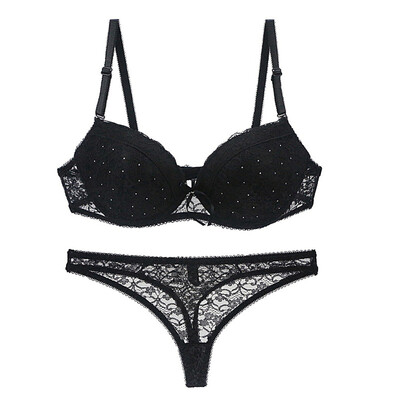 

〖Follure〗Fashionable Sexy Drill Decoration Lace Bra Set Ladies Gather Bra Underwear