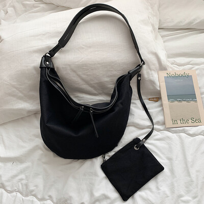 

Advanced sense of foreign style womens bag chic simple canvas bag new 2019 small fresh chest bag shoulder Messenger bag