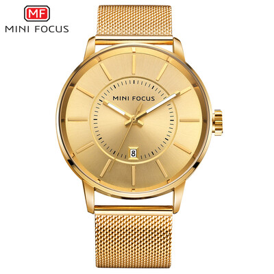 

MINI FOCUS Fox mens watch quartz watch alloy watch fashion simple steel mesh belt waterproof