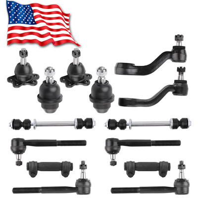 

14pc Complete Tierods Pitman Idler Arm Suspension Kit For Chevy GMC Trucks 4WD