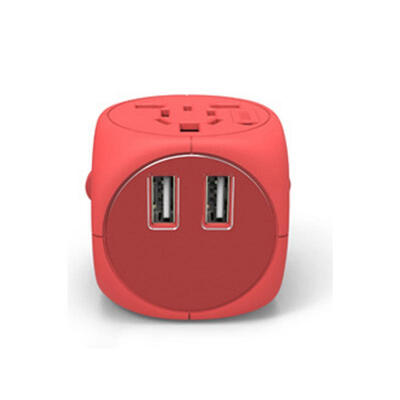 

Universal Multifunction Mini Portable 100250V Travel Adapter Dual USB EU