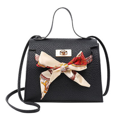 

Solid Color Litchi Pattern Shoulder Handbags Women Flap Crossbody Bags