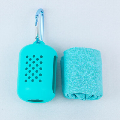 

Foldable Travel Towel Mini Portable Hiking Camping Dry Quickly With Silicone Case Outdoor Tool Sports Face Hand Towel