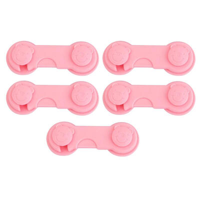

5pcs Plastic Cabinet Lock Child Safety Locks Refrigerator Drawer Latches
