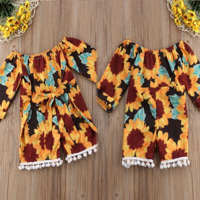 

Newborn Infant Kids Baby Girl Romper Tassel Ball Sunsuit Playsuit Summer 0-3T
