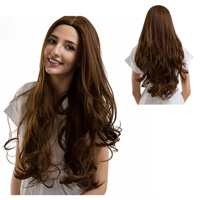 

〖Follure〗Sexy Women Long Brown Gradient Wig Wavy Party Curly Synthetic Fashion Wigs