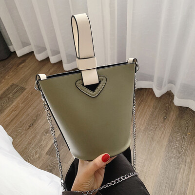 

Hit color chain slanted mini handbag woman 2019 new summer leisure 100 cute one shoulder bag