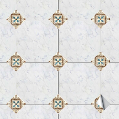 

20pcs Floor Tiles Diagonal Wall Stickers Bathroom Kitchen Waist Line Art Mural Tile Self-Adhesive Vinyl Wall Decals Decoration