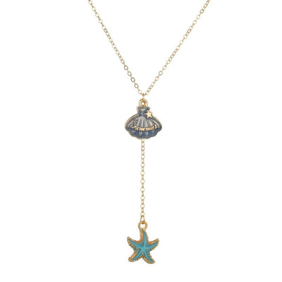 

Summer Sea Shell Pendants&Necklace For Women Orange Color Necklace New Trendy Jewelry Female Handmade Necklace Girls Gifts
