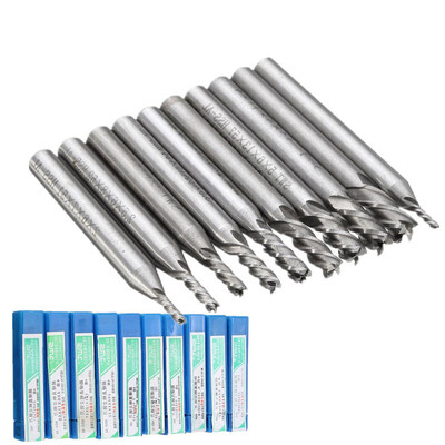 

HSS CNC Straight Shank 4 Flute End Mill Cutter Drill Bit Tool 15-6mm 10pcsset