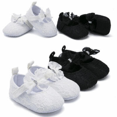 

Cute Toddler Baby Girl Newborn Soft Lace Flower Prewalkers Shoes Accessories 3-12M