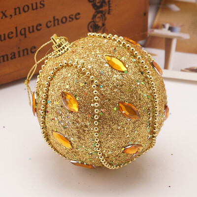 

Tailored Christmas Rhinestone Glitter Baubles Ball Xmas Tree Ornament Decoration 8CM